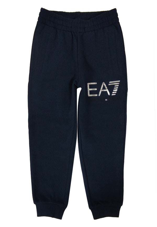 ViaMonte Shop | EA7 Emporio Armani pantalone sportivo blu navy bambino in cotone