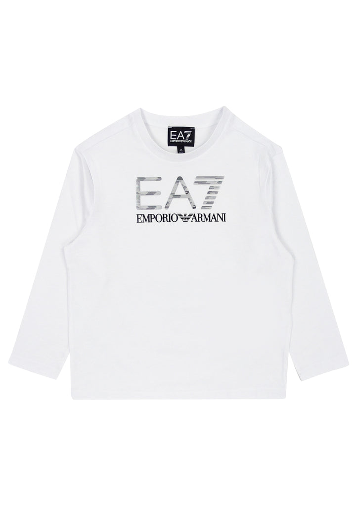 ViaMonte Shop | EA7 Emporio Armani t-shirt bianca bambino in cotone
