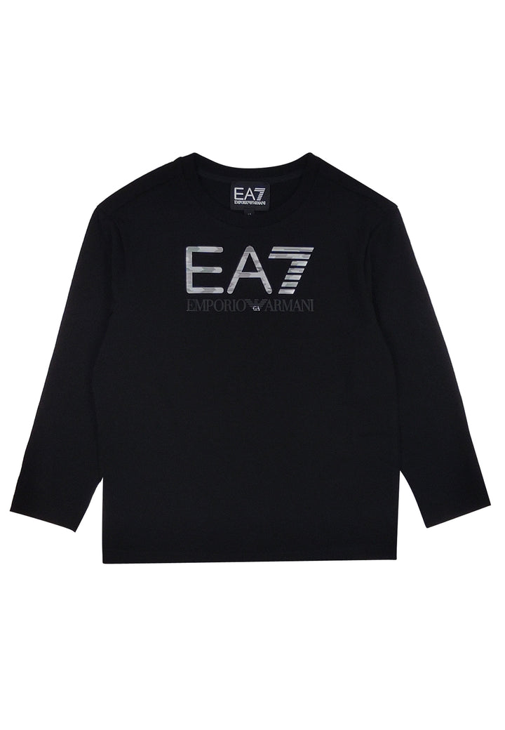 ViaMonte Shop | EA7 Emporio Armani t-shirt nera bambino in cotone