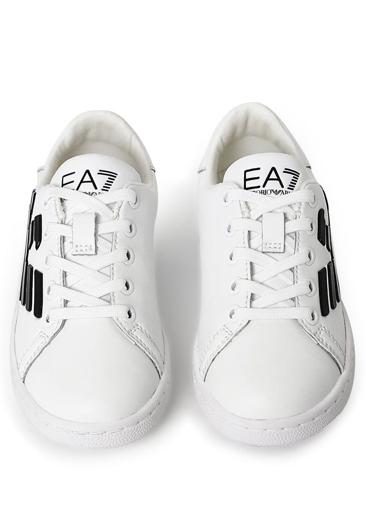 ViaMonte Shop | EA7 Emporio Armani sneakers basse bianche bambino in pelle