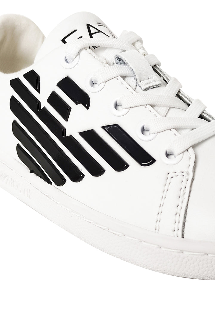 ViaMonte Shop | EA7 Emporio Armani sneakers basse bianche bambino in pelle