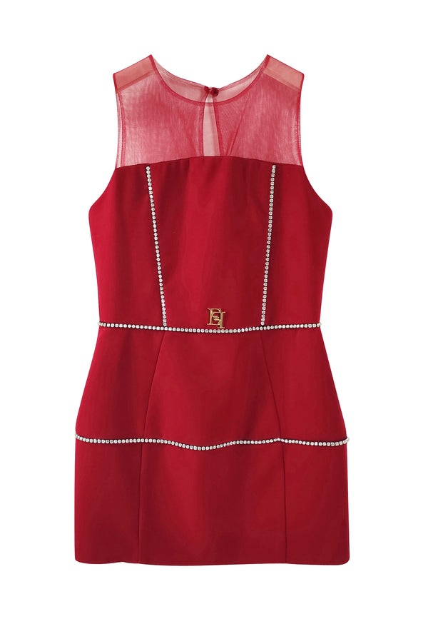 ViaMonte Shop | Elisabetta Franchi vestito rosso bambina in crepe