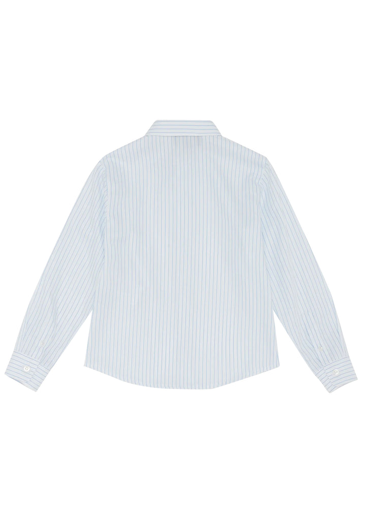 ViaMonte Shop | Emporio Armani camicia bianca a righe azzurre bambino in cotone