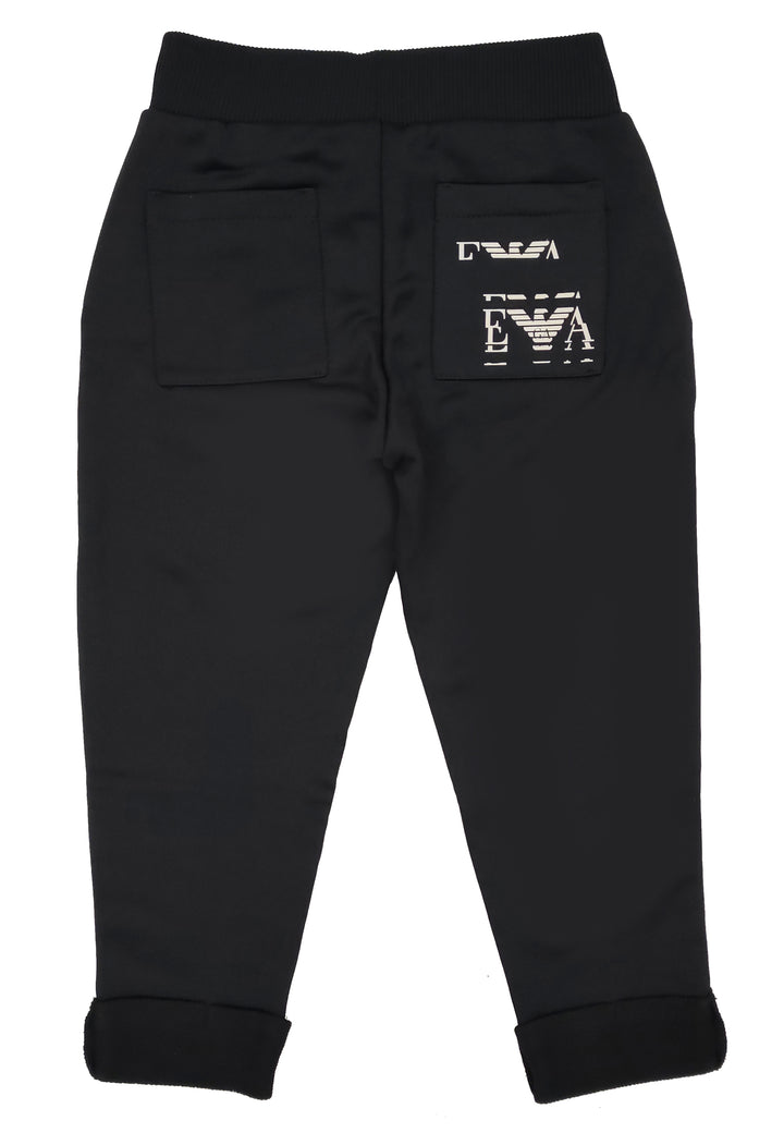 ViaMonte Shop | Emporio Armani pantalone sportivo nero bambino in misto cotone