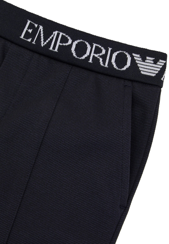 ViaMonte Shop | Emporio Armani pantalone blu navy bambino in misto viscosa