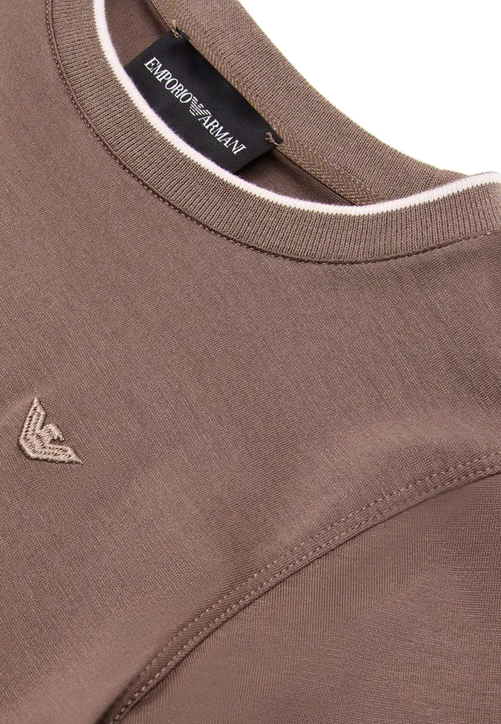 ViaMonte Shop | Emporio Armani t-shirt marrone bambino in cotone