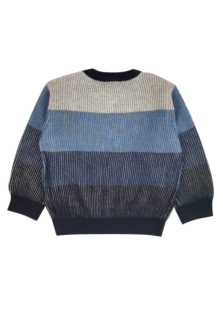 ViaMonte Shop | Emporio Armani maglia grigia e blu neonato in cotone