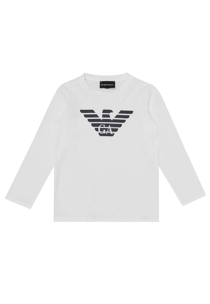 ViaMonte Shop | Emporio Armani t-shirt bianca bambino in jersey di cotone