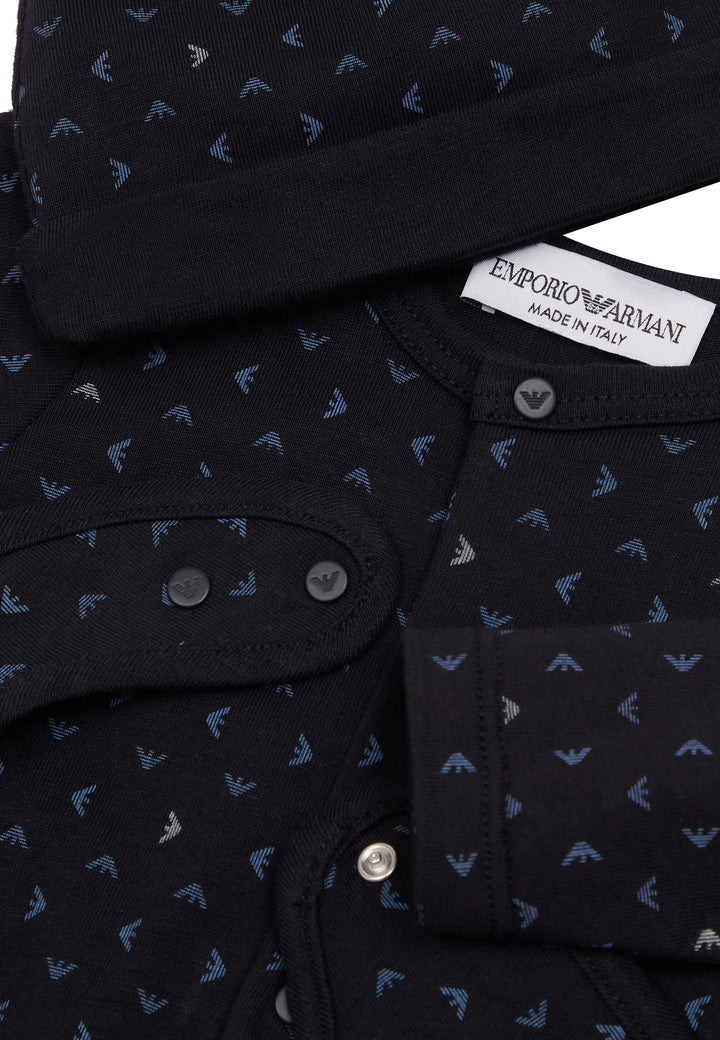 ViaMonte Shop | Emporio Armani set blu navy in jersey di cotone