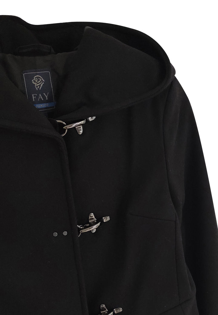 ViaMonte Shop | Fay cappotto nero bambina in lana