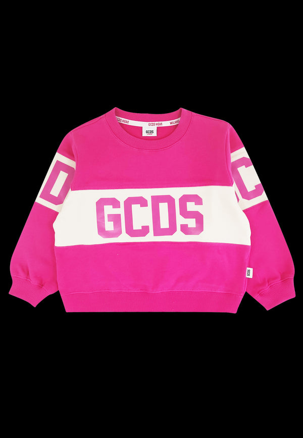 ViaMonte Shop | GCDS felpa rosa bambino in cotone