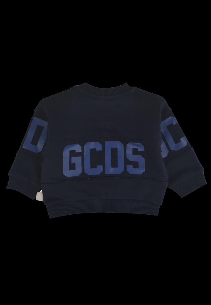 ViaMonte Shop | GCDS felpa blu neonato in cotone