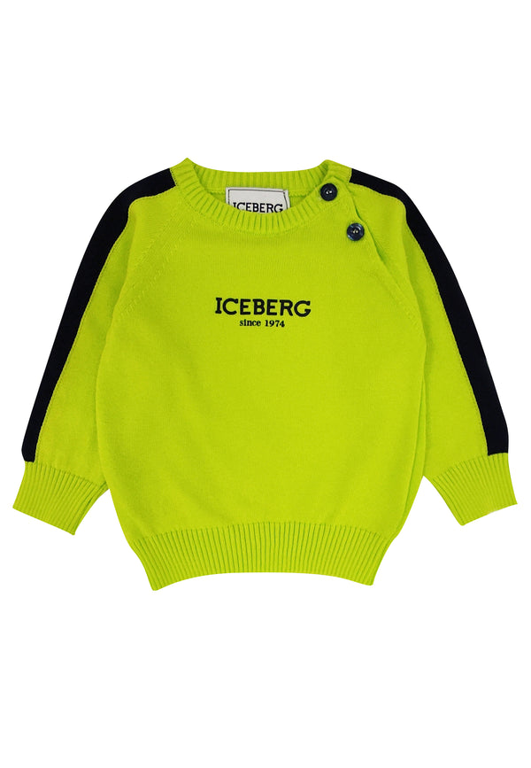 ViaMonte Shop | Iceberg maglia giallo lime neonato in cotone
