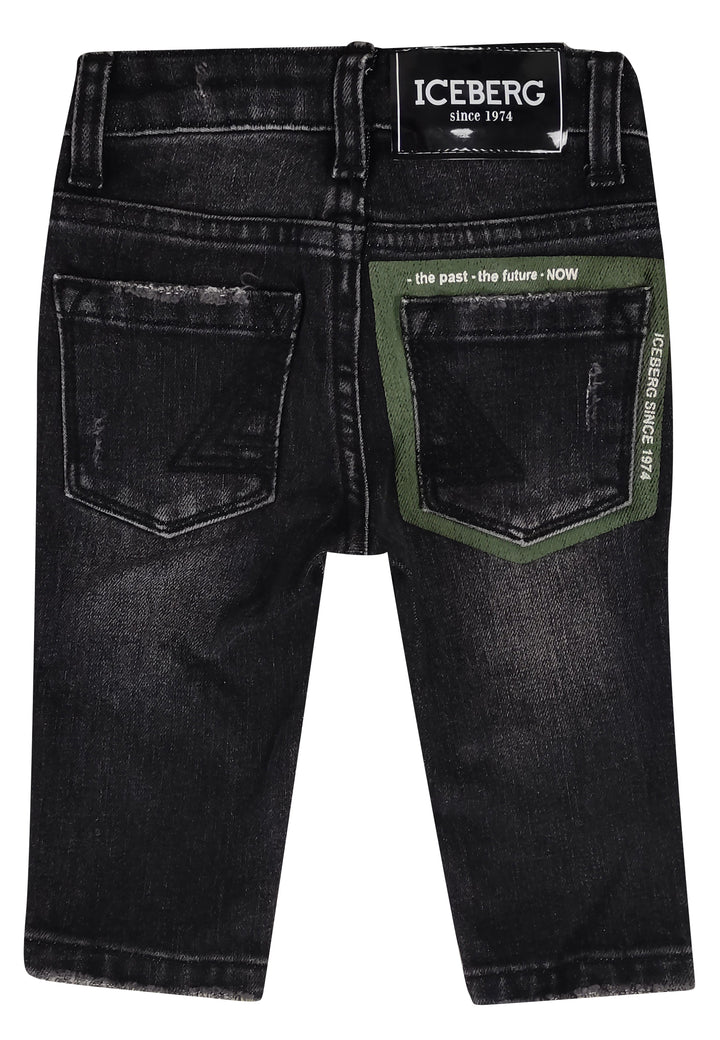ViaMonte Shop | Iceberg jeans nero neonato in denim