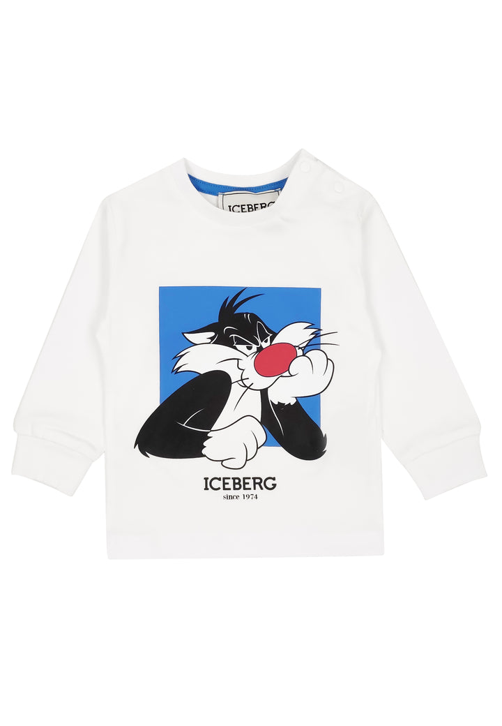 ViaMonte Shop | Iceberg t-shirt bianca neonato in cotone