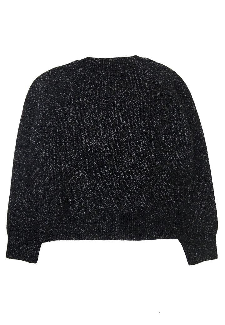 ViaMonte Shop | Il Gufo golfino tricot nero bambina in lana