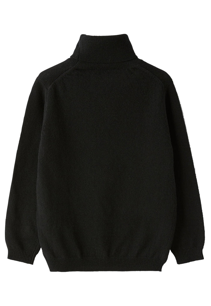 ViaMonte Shop | Il Gufo maglia nera bambino in pura lana vergine