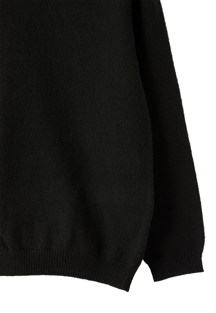 ViaMonte Shop | Il Gufo maglia nera bambino in pura lana vergine