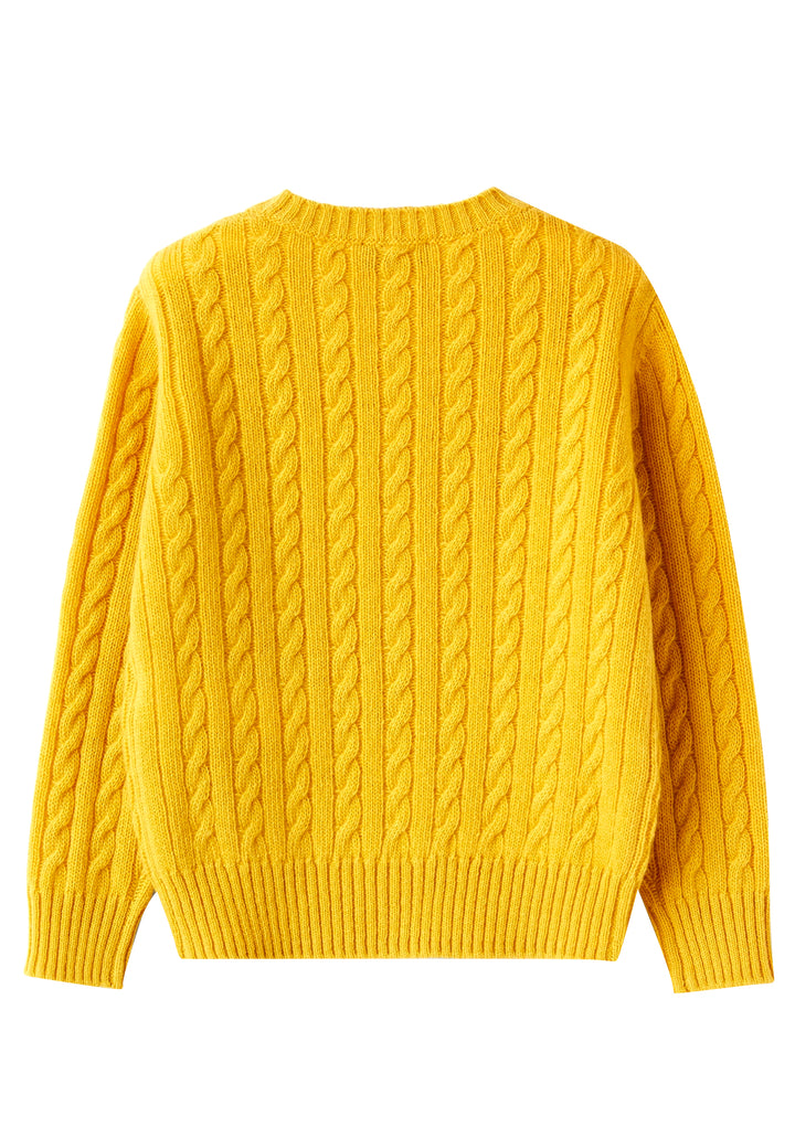 ViaMonte Shop | Il Gufo maglia gialla bambino in lana vergine