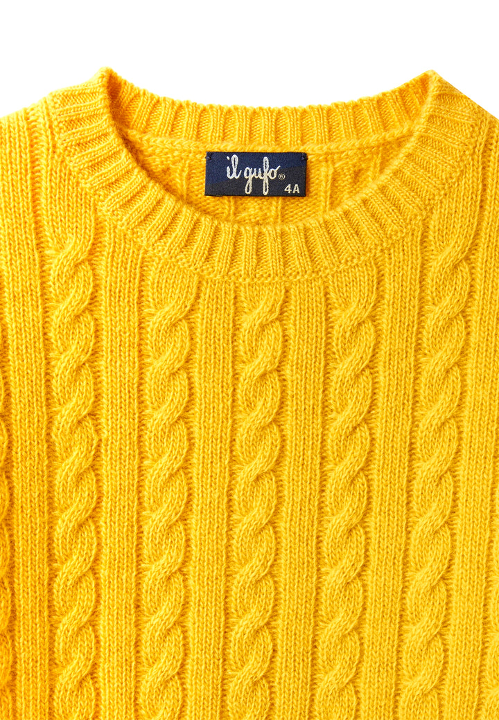 ViaMonte Shop | Il Gufo maglia gialla bambino in lana vergine