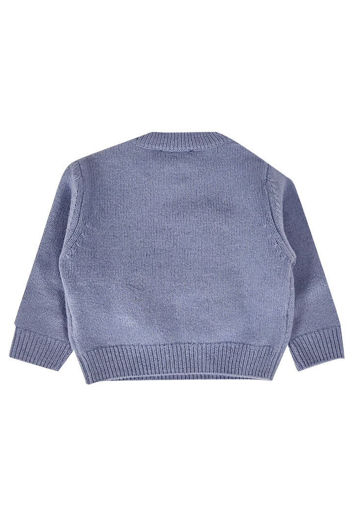 ViaMonte Shop | Il Gufo maglia azzurra neonato in pura lana vergine