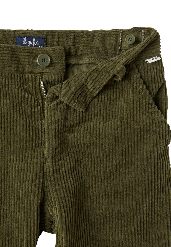 ViaMonte Shop | Il Gufo pantalone verde bambino in cotone