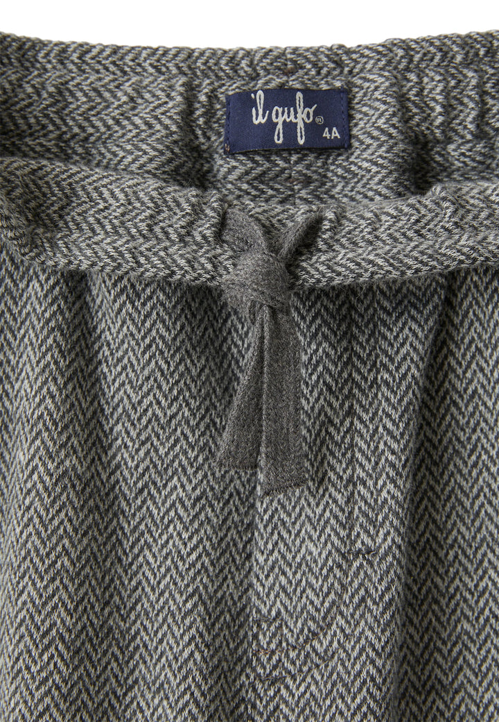 ViaMonte Shop | Il Gufo pantalone grigio bambino in cotone