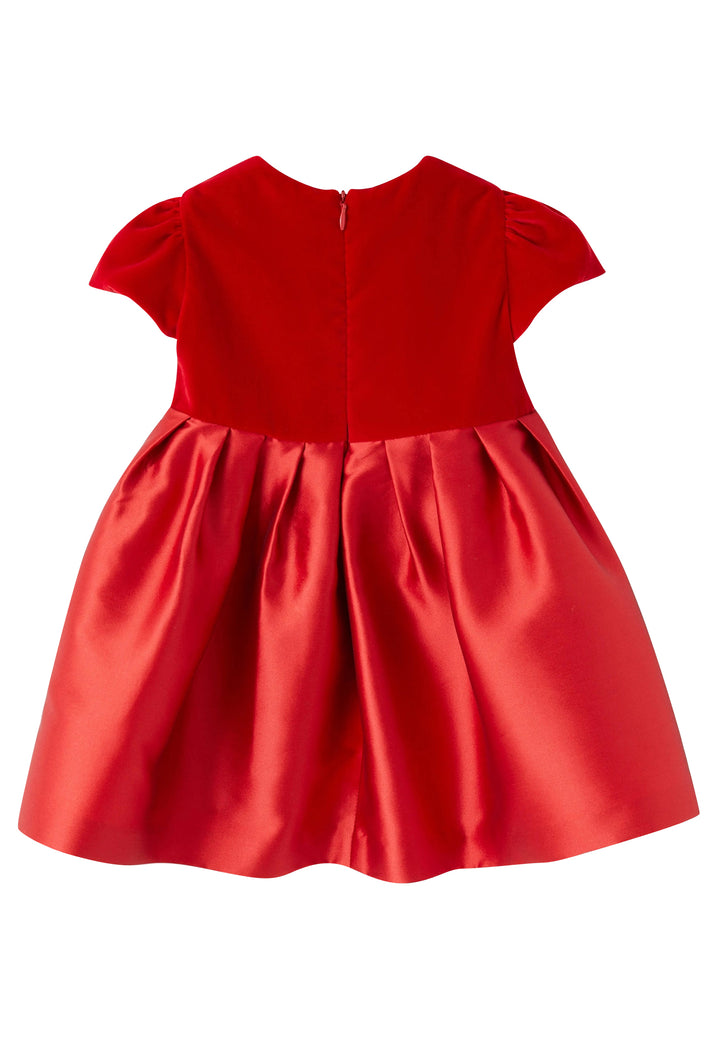 ViaMonte Shop | Il Gufo vestito rosso neonata in mikado