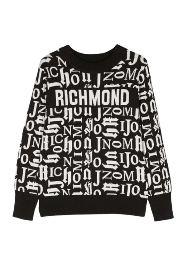 ViaMonte Shop | John Richmond maglia nera bambino in misto cotone