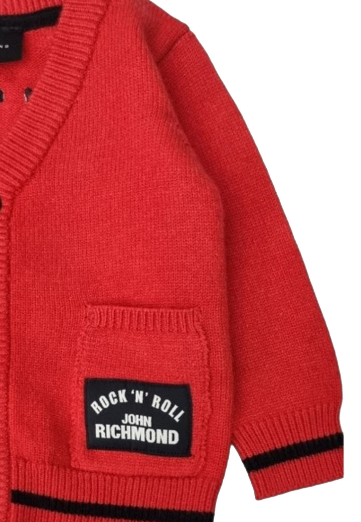 ViaMonte Shop | John Richmond maglia cardigan rossa neonato misto viscosa
