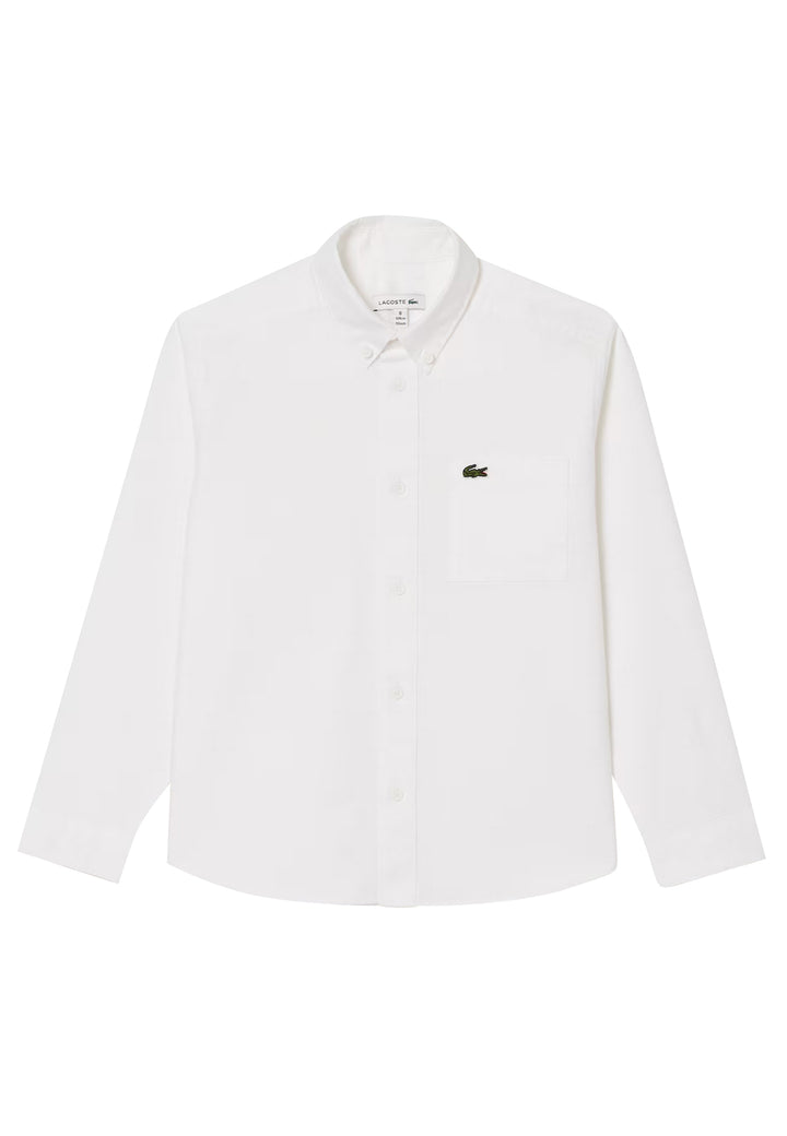 ViaMonte Shop | Lacoste camicia bianca bambino in cotone