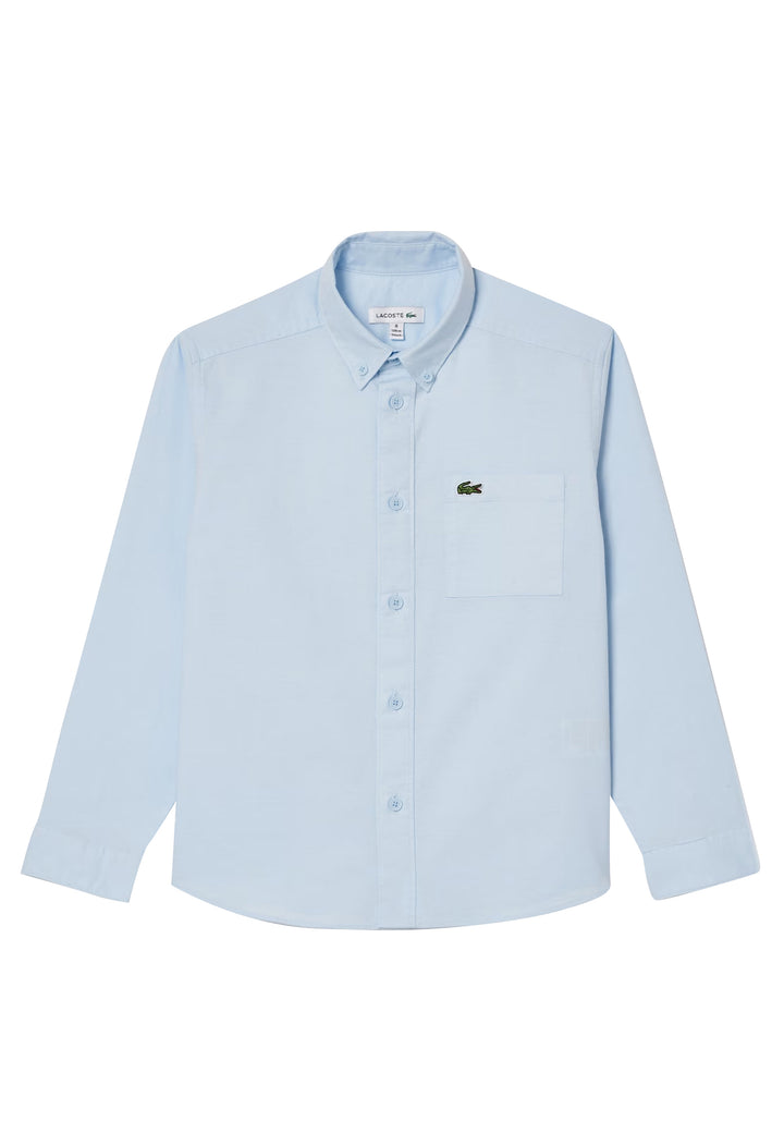 ViaMonte Shop | Lacoste camicia celeste bambino in cotone