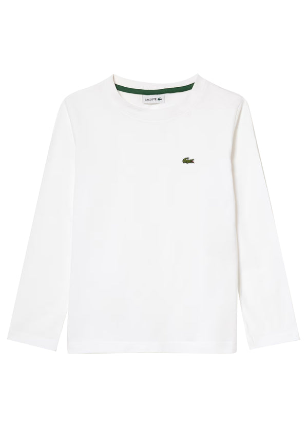 ViaMonte Shop | Lacoste t-shirt bianca bambino in cotone