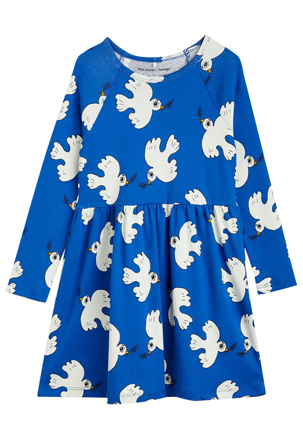 ViaMonte Shop | Mini Rodini vestito blu bambina in cotone