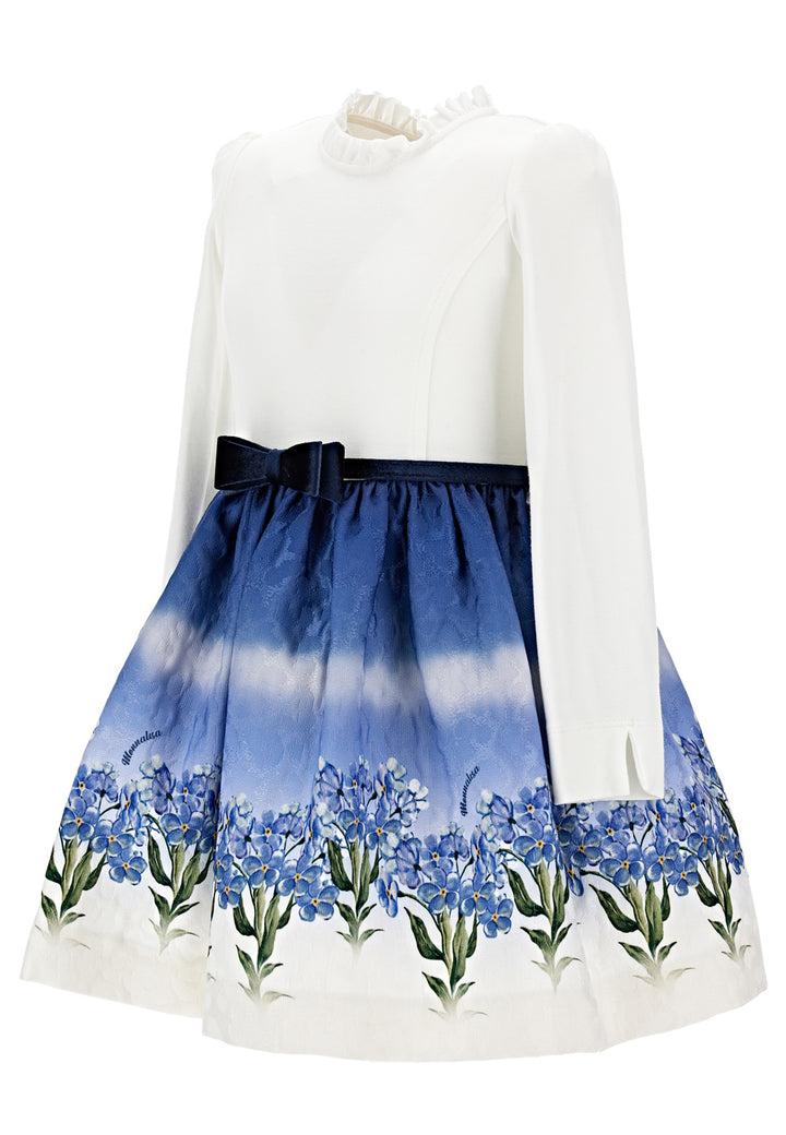 ViaMonte Shop | Monnalisa vestito bianco bambina in viscosa