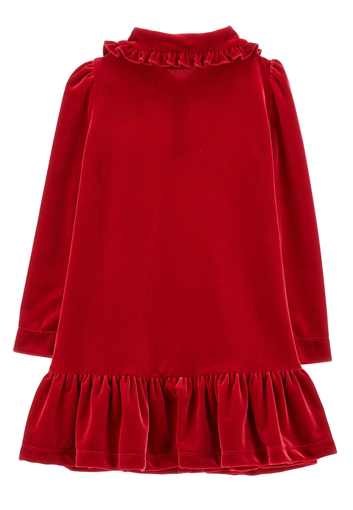 ViaMonte Shop | Monnalisa vestito rosso bambina in ciniglia