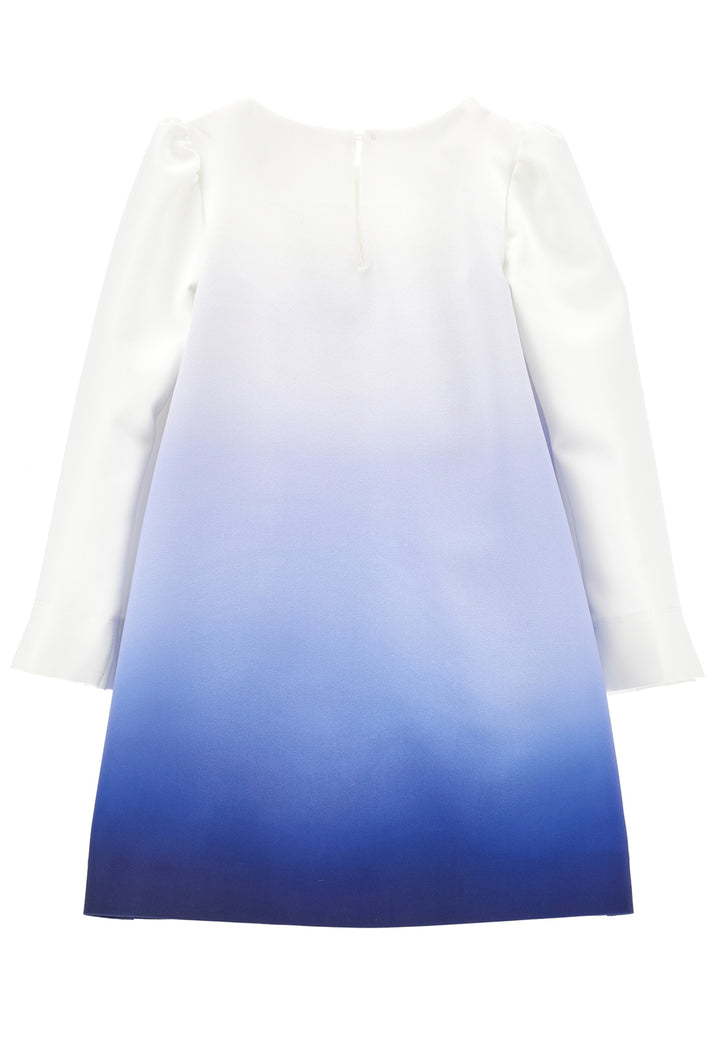 ViaMonte Shop | Monnalisa vestito bianco/blu bambina in crepe