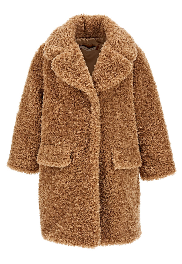 ViaMonte Shop | Monnalisa cappotto peluche marrone bambina