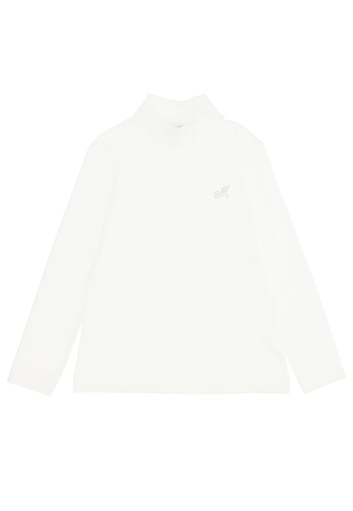 ViaMonte Shop | Monnalisa lupetto bianco in jersey elasticizzato