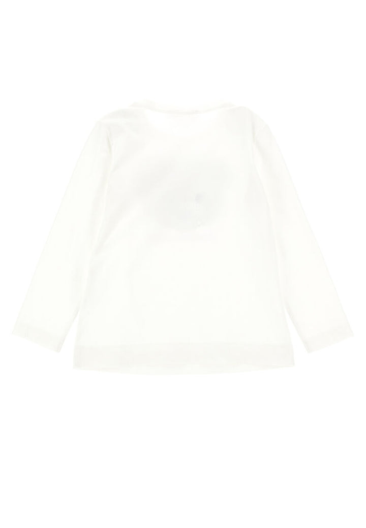 Monnalisa t-shirt bianca bambina in jersey di cotone