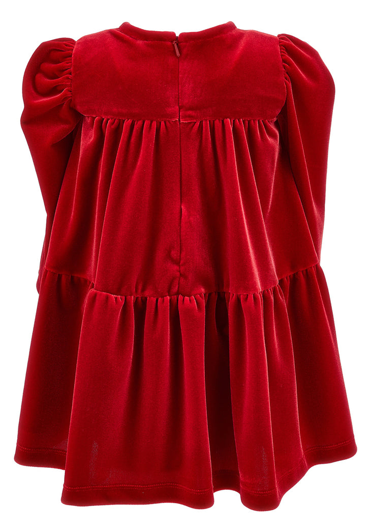 ViaMonte Shop | Monnalisa vestito rosso neonata in ciniglia