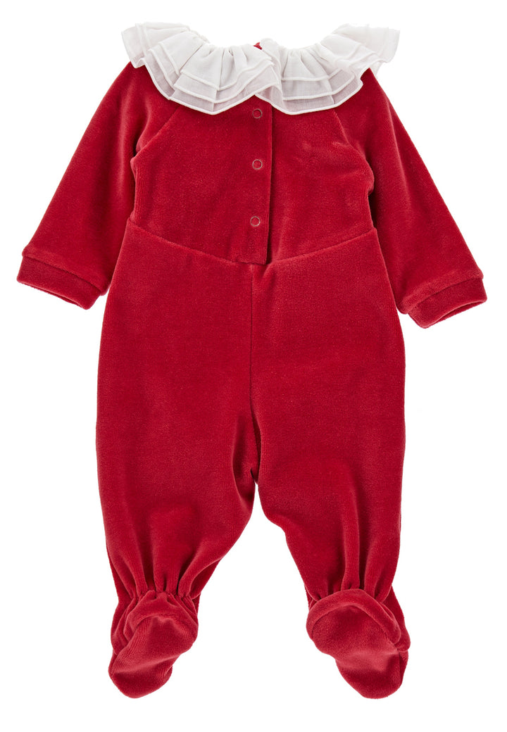 ViaMonte Shop | Monnalisa tutina rossa neonata in ciniglia