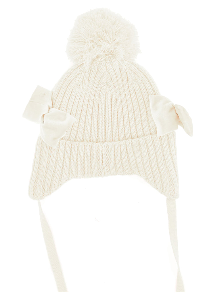 ViaMonte Shop | Monnalisa berretto panna neonata in misto lana
