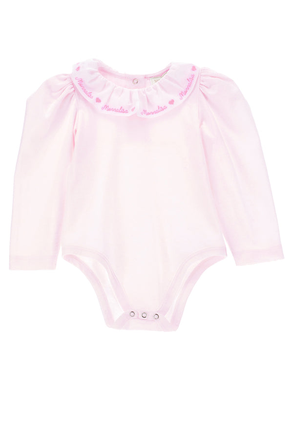 ViaMonte Shop | Monnalisa body rosa neonata in jersey di cotone