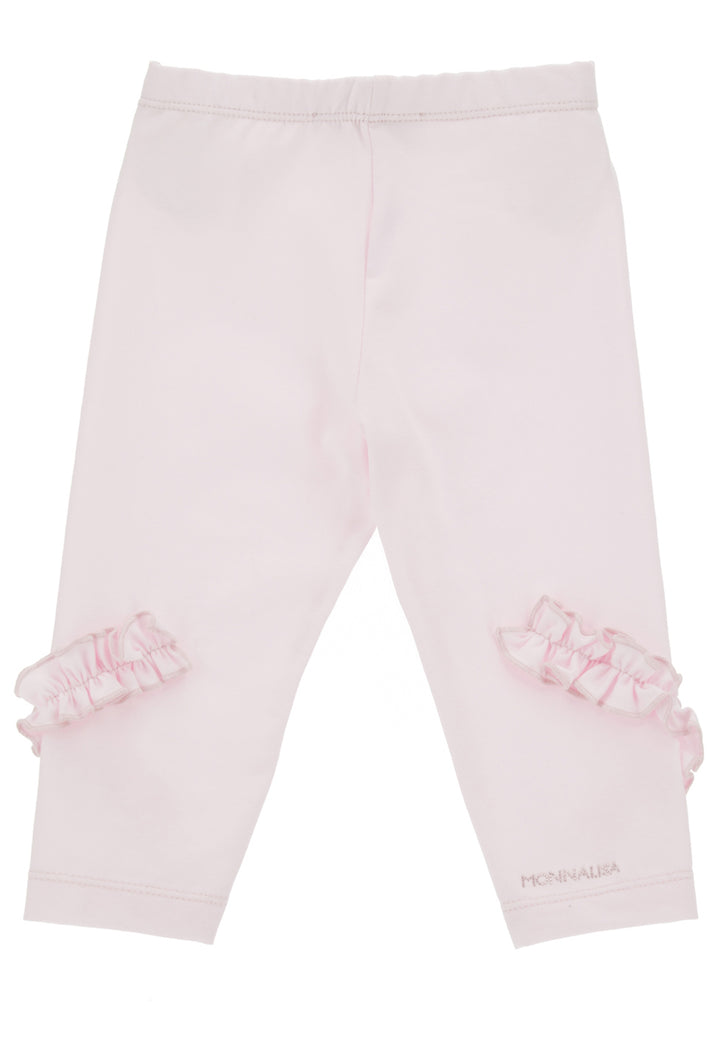 ViaMonte Shop | Monnalisa leggings rosa neonata in jersey di cotone