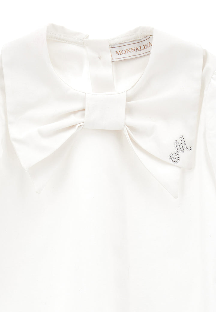 ViaMonte Shop | Monnalisa camicia bianca neonata in cotone