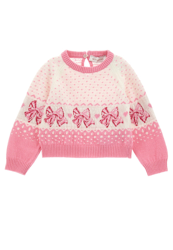 ViaMonte Shop | Monnalisa pull rosa neonata in lana