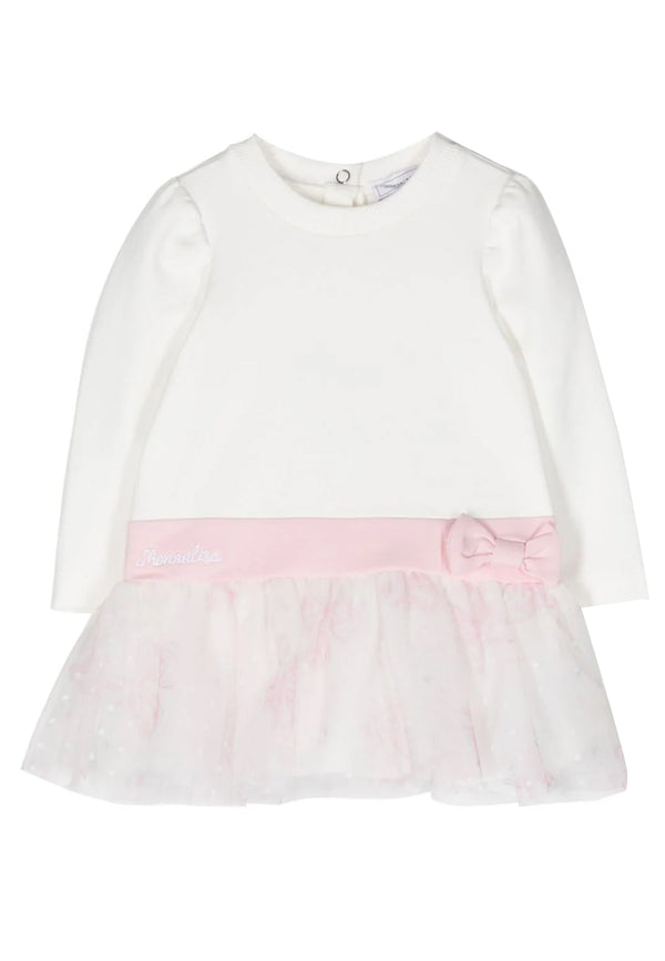 ViaMonte Shop | Monnalisa vestito bianco neonata in cotone