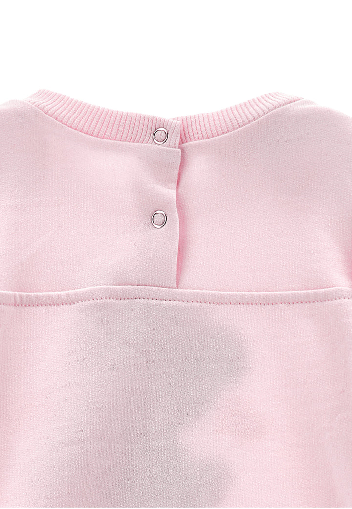 ViaMonte Shop | Monnalisa vestito rosa neonata in felpa di cotone