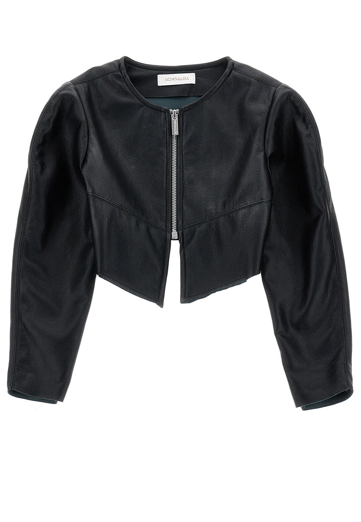 ViaMonte Shop | Monnalisa giacca nera bambina in viscosa